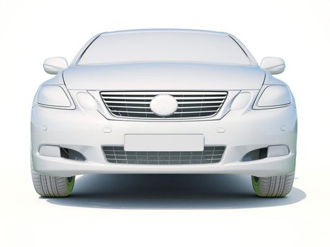 3d Car White Icon, 3d Car Blank Template, 3d White Car Icon with Shadow, Business Sedan Car on White Background, Automobile Isolated, Automobile Service Sign, Auto Body, Automobile Industry