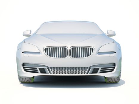 3d Car White Icon, 3d Car Blank Template, 3d White Car Icon with Shadow, Business Sedan Car on White Background, Automobile Isolated, Automobile Service Sign, Auto Body, Automobile Industry