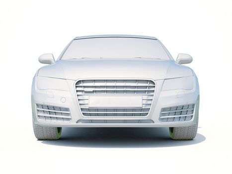 3d Car White Icon, 3d Car Blank Template, 3d White Car Icon with Shadow, Business Sedan Car on White Background, Automobile Isolated, Automobile Service Sign, Auto Body, Automobile Industry