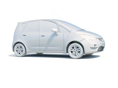3d Car White Icon, 3d Car Blank Template, 3d White Car Icon with Shadow, Business Sedan Car on White Background, Automobile Isolated, Automobile Service Sign, Auto Body, Automobile Industry