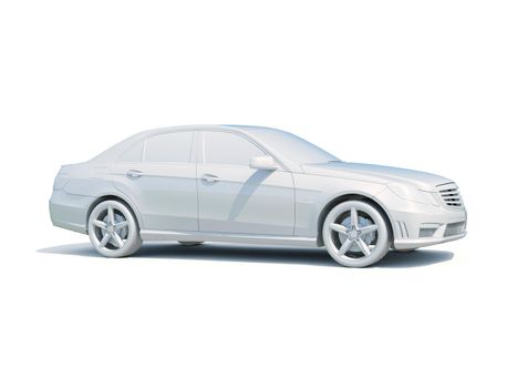 3d Car White Icon, 3d Car Blank Template, 3d White Car Icon with Shadow, Business Sedan Car on White Background, Automobile Isolated, Automobile Service Sign, Auto Body, Automobile Industry