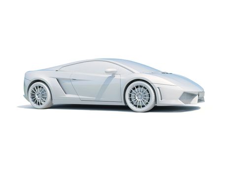 3d Car White Icon, 3d Car Blank Template, 3d White Car Icon with Shadow, Business Sedan Car on White Background, Automobile Isolated, Automobile Service Sign, Auto Body, Automobile Industry
