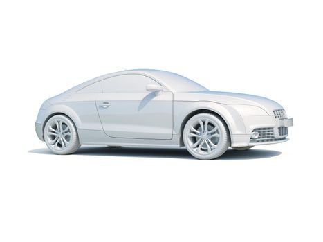 3d Car White Icon, 3d Car Blank Template, 3d White Car Icon with Shadow, Business Sedan Car on White Background, Automobile Isolated, Automobile Service Sign, Auto Body, Automobile Industry
