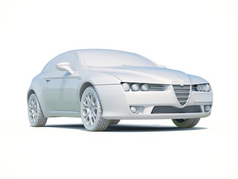 3d Car White Icon, 3d Car Blank Template, 3d White Car Icon with Shadow, Business Sedan Car on White Background, Automobile Isolated, Automobile Service Sign, Auto Body, Automobile Industry