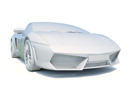 3d Car White Icon, 3d Car Blank Template, 3d White Car Icon with Shadow, Business Sedan Car on White Background, Automobile Isolated, Automobile Service Sign, Auto Body, Automobile Industry