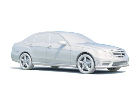 3d Car White Icon, 3d Car Blank Template, 3d White Car Icon with Shadow, Business Sedan Car on White Background, Automobile Isolated, Automobile Service Sign, Auto Body, Automobile Industry