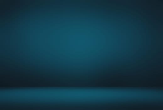 Abstract Luxury gradient Blue background. Smooth Dark blue with Black vignette Studio Banner