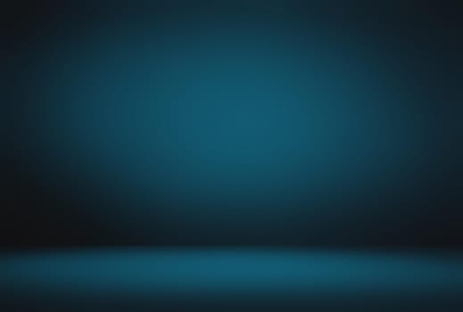 Abstract Luxury gradient Blue background. Smooth Dark blue with Black vignette Studio Banner