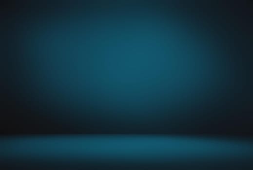 Abstract Luxury gradient Blue background. Smooth Dark blue with Black vignette Studio Banner