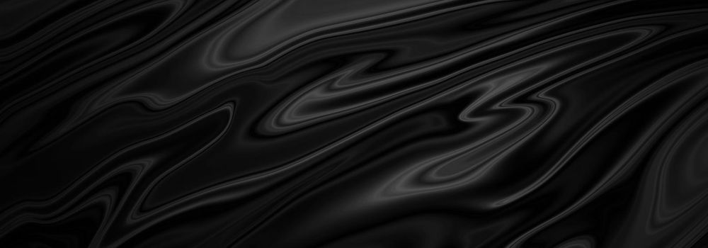 Black abstract fluid background with copy space