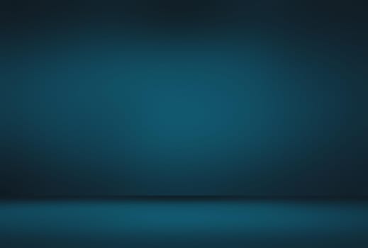 Abstract Luxury gradient Blue background. Smooth Dark blue with Black vignette Studio Banner