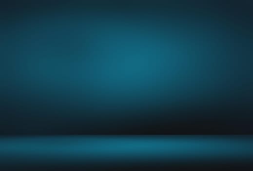 Abstract Luxury gradient Blue background. Smooth Dark blue with Black vignette Studio Banner