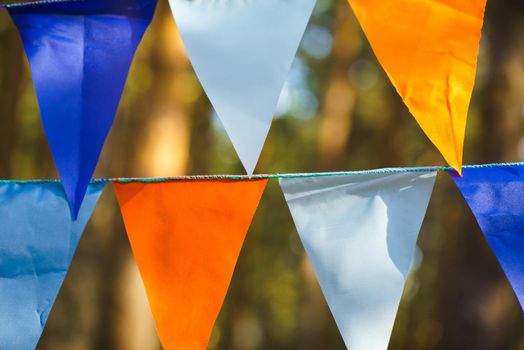 Carnival Garland with Flags, Decorative Party Pennants for Birthday Celebration, Festival and Fair Decoration, Hanging Flags, Bunting Flags ,Triangle Fabrics Hanging on the Rope, Bunting Background