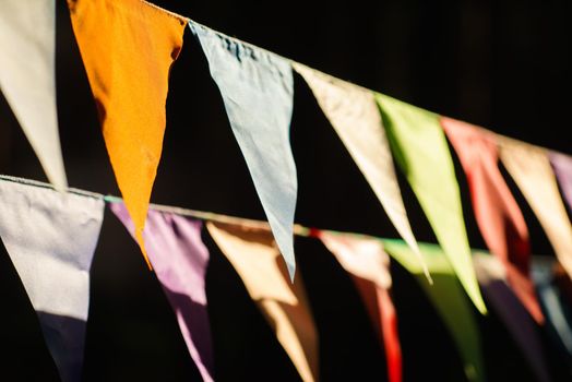 Carnival Garland with Flags, Decorative Party Pennants for Birthday Celebration, Festival and Fair Decoration, Hanging Flags, Bunting Flags ,Triangle Fabrics Hanging on the Rope, Bunting Background