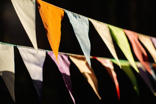 Carnival Garland with Flags, Decorative Party Pennants for Birthday Celebration, Festival and Fair Decoration, Hanging Flags, Bunting Flags ,Triangle Fabrics Hanging on the Rope, Bunting Background