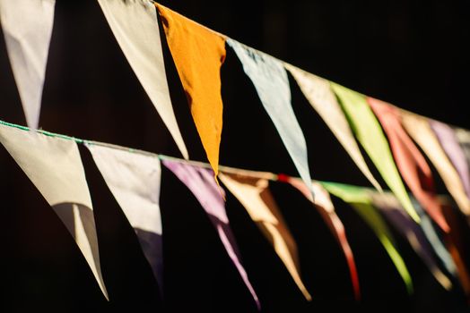 Carnival Garland with Flags, Decorative Party Pennants for Birthday Celebration, Festival and Fair Decoration, Hanging Flags, Bunting Flags ,Triangle Fabrics Hanging on the Rope, Bunting Background