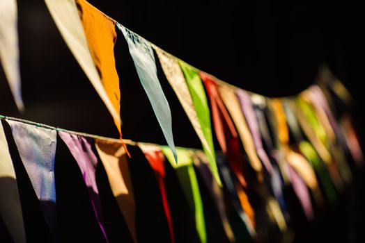 Carnival Garland with Flags, Decorative Party Pennants for Birthday Celebration, Festival and Fair Decoration, Hanging Flags, Bunting Flags ,Triangle Fabrics Hanging on the Rope, Bunting Background