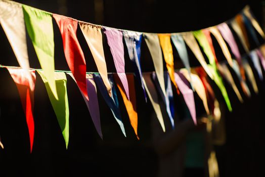 Carnival Garland with Flags, Decorative Party Pennants for Birthday Celebration, Festival and Fair Decoration, Hanging Flags, Bunting Flags ,Triangle Fabrics Hanging on the Rope, Bunting Background