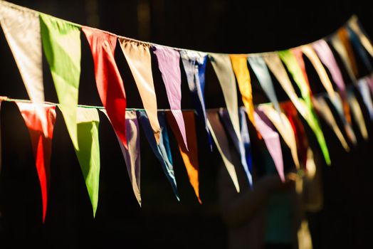 Carnival Garland with Flags, Decorative Party Pennants for Birthday Celebration, Festival and Fair Decoration, Hanging Flags, Bunting Flags ,Triangle Fabrics Hanging on the Rope, Bunting Background