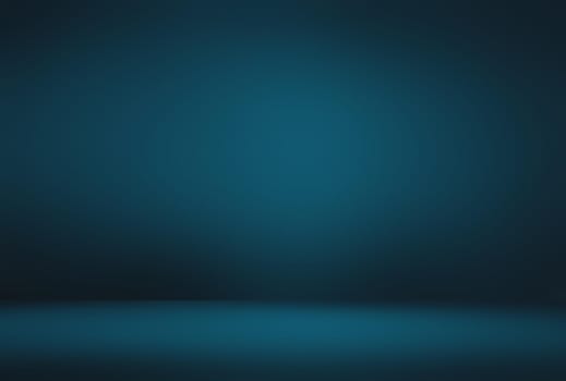 Abstract Luxury gradient Blue background. Smooth Dark blue with Black vignette Studio Banner