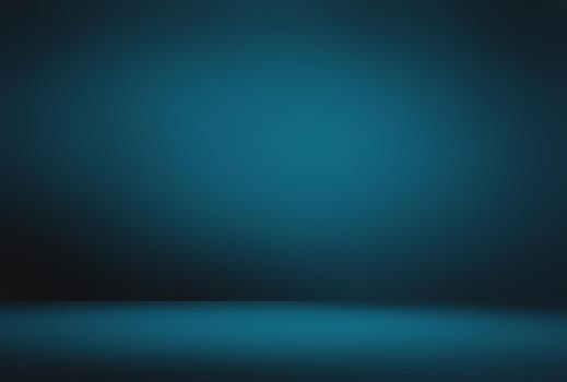 Abstract Luxury gradient Blue background. Smooth Dark blue with Black vignette Studio Banner