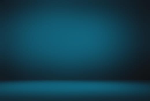 Abstract Luxury gradient Blue background. Smooth Dark blue with Black vignette Studio Banner