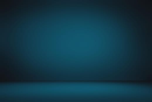 Abstract Luxury gradient Blue background. Smooth Dark blue with Black vignette Studio Banner