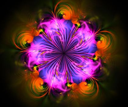 Computer generated colorful fractal artwork for creative art,design and entertainment