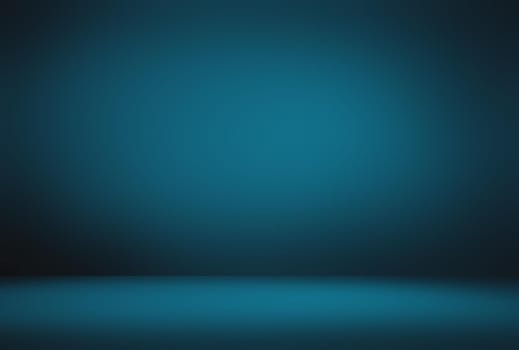 Abstract Luxury gradient Blue background. Smooth Dark blue with Black vignette Studio Banner