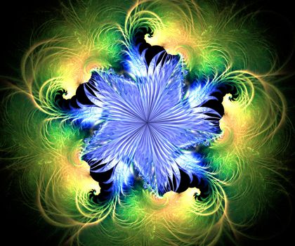 Computer generated colorful fractal artwork for creative art,design and entertainment