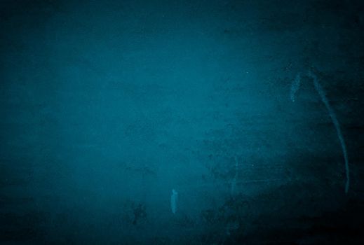 Vintage grunge blue concrete texture studio wall background with vignette