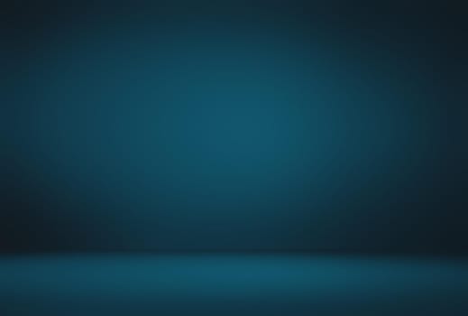 Abstract Luxury gradient Blue background. Smooth Dark blue with Black vignette Studio Banner