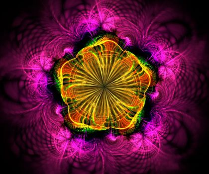 Computer generated colorful fractal artwork for creative art,design and entertainment