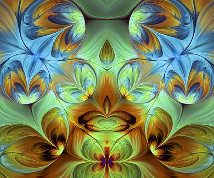 Computer generated colorful fractal artwork for creative art,design and entertainment