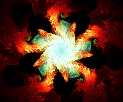 Computer generated colorful fractal artwork for creative art,design and entertainment