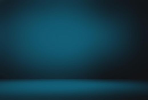 Abstract Luxury gradient Blue background. Smooth Dark blue with Black vignette Studio Banner