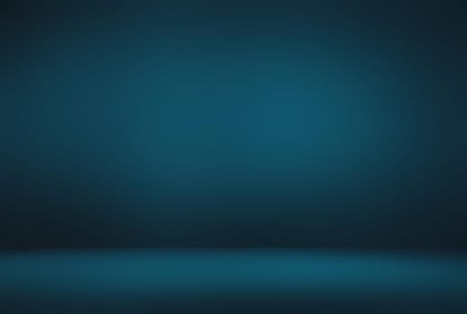 Abstract Luxury gradient Blue background. Smooth Dark blue with Black vignette Studio Banner