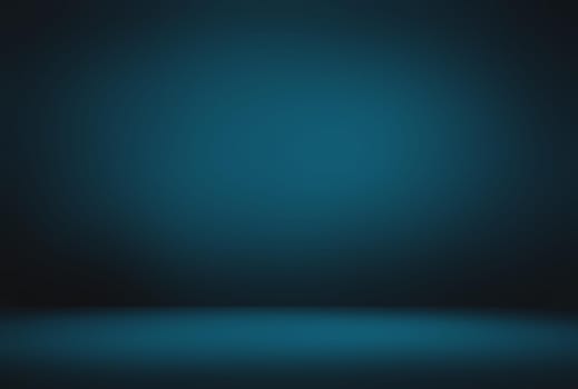 Abstract Luxury gradient Blue background. Smooth Dark blue with Black vignette Studio Banner