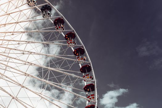 Ferris wheel in an amusement park.