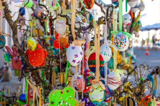 Easter decoration in the city streets.