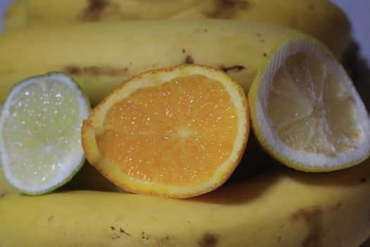 fruit, banana, and various fruits close up photos . High quality photo