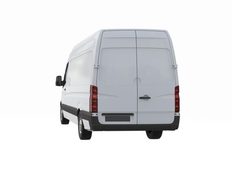 White Commercial Delivery Truck on a White Background isolated, Template Element Infographic, Postal Truck, Express, Fast Delivery, White Delivery Truck Icon, Transporting Service, Packages Shipment