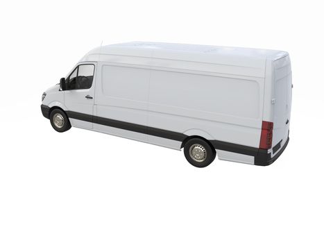 White Commercial Delivery Truck on a White Background isolated, Template Element Infographic, Postal Truck, Express, Fast Delivery, White Delivery Truck Icon, Transporting Service, Packages Shipment