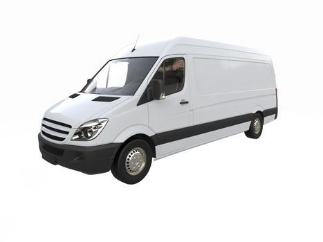 White Commercial Delivery Truck on a White Background isolated, Template Element Infographic, Postal Truck, Express, Fast Delivery, White Delivery Truck Icon, Transporting Service, Packages Shipment