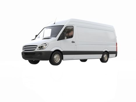 White Commercial Delivery Truck on a White Background isolated, Template Element Infographic, Postal Truck, Express, Fast Delivery, White Delivery Truck Icon, Transporting Service, Packages Shipment