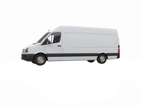 White Commercial Delivery Truck on a White Background isolated, Template Element Infographic, Postal Truck, Express, Fast Delivery, White Delivery Truck Icon, Transporting Service, Packages Shipment