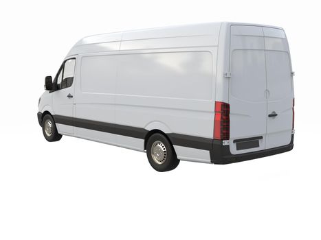 White Commercial Delivery Truck on a White Background isolated, Template Element Infographic, Postal Truck, Express, Fast Delivery, White Delivery Truck Icon, Transporting Service, Packages Shipment