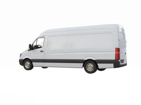 White Commercial Delivery Truck on a White Background isolated, Template Element Infographic, Postal Truck, Express, Fast Delivery, White Delivery Truck Icon, Transporting Service, Packages Shipment