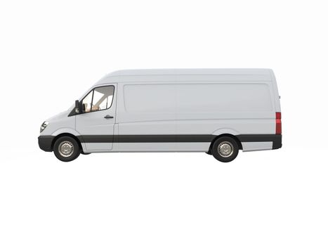 White Commercial Delivery Truck on a White Background isolated, Template Element Infographic, Postal Truck, Express, Fast Delivery, White Delivery Truck Icon, Transporting Service, Packages Shipment