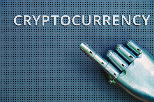 concept image of cryptocurrency digital money